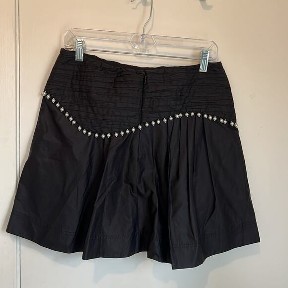Aje Florence Pearl Trim Lightweight Poplin Ruffle Hem Mini Skirt Size 8 NWT - Picture 6 of 8